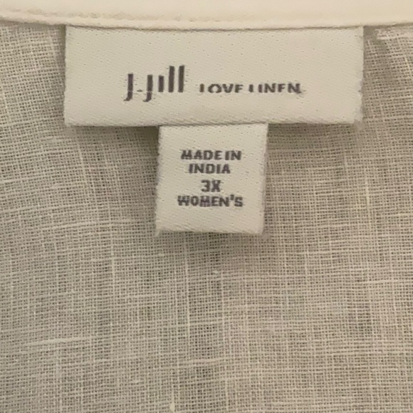 J. Jill Love Linen Tunic Top Size 3X - Picture 6 of 11